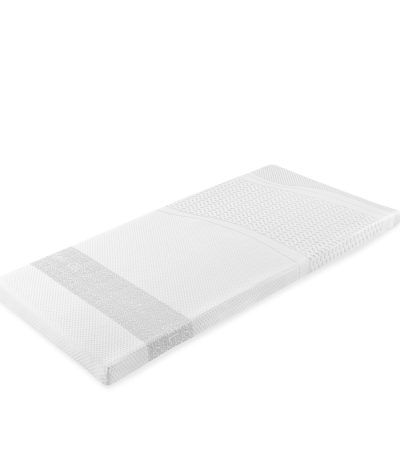 Topper viscoelástico colocado sobre un colchón, mostrando su superficie suave y ergonómica con acolchado de alta densidad, ideal para mejorar el confort y adaptarse al cuerpo durante el descanso