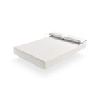 Colchón Viscoplus de alta gama sobre base de cama, con diseño ergonómico y superficie viscoelástica; ideal para ofrecer máximo confort y adaptabilidad al cuerpo.